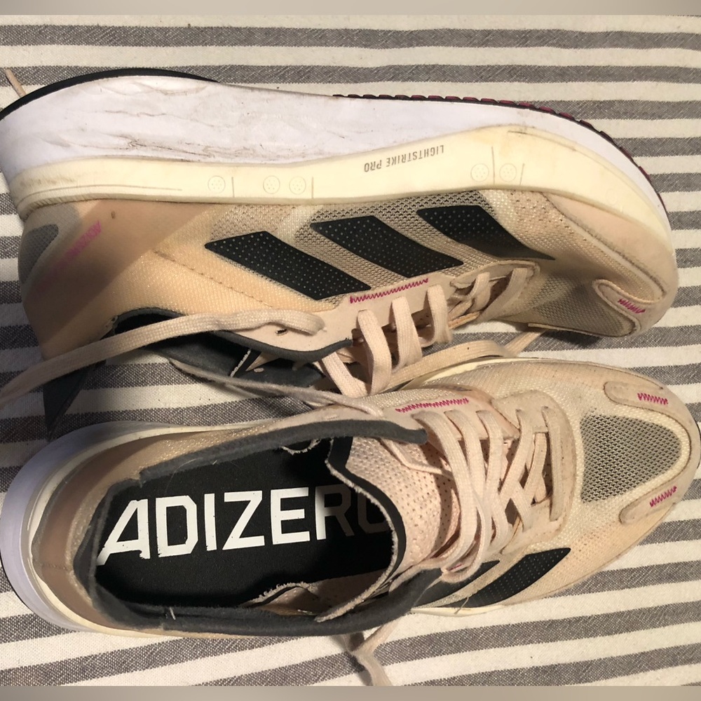 Adidas Adizero Women's Running Shoes - Black and Cream